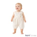 Caramell - муселин Mini lady Екрю бебешки ромпър 06