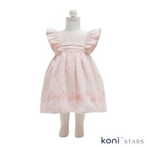 Лятна муселинена рокля Mini lady Розов за бебе 01R