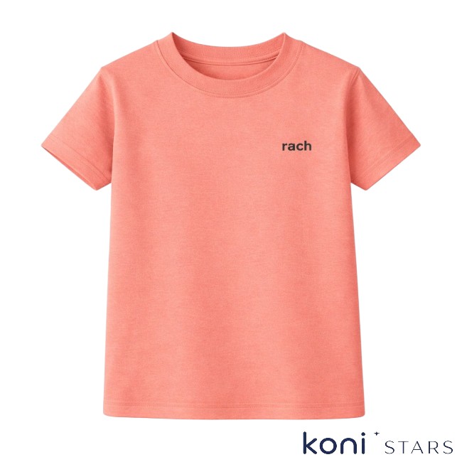 Детска тениска в коралово розово Rach - изчистен модел RA-2009-C.Pink R1