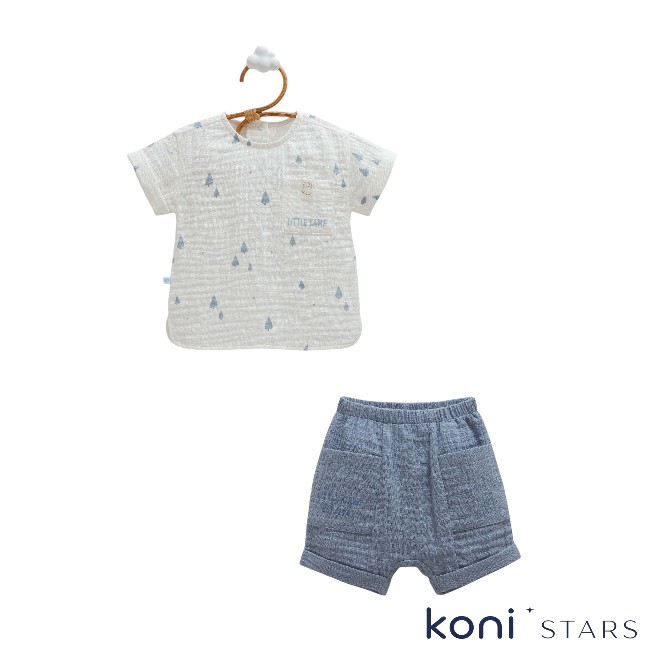 Ленен комплект индиго Hello Summer Caramell CR-TKE2459-INDIGO R1